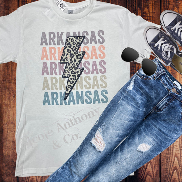 Arkansas Lightening Bolt Tee